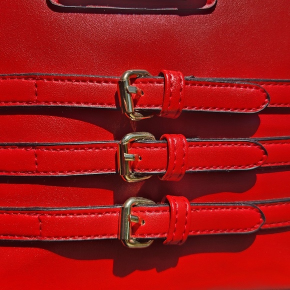 Red Versace 19V69 Italia Faux Leather Purse - Picture 10 of 16